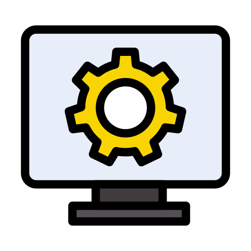 Setting Vector Stall Lineal Color Icon