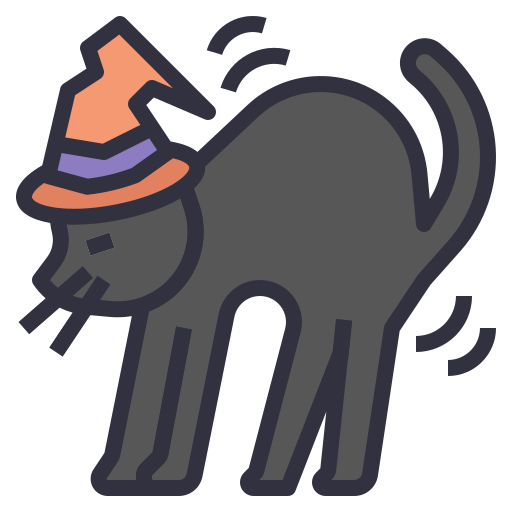 chat noir Icône gratuit chat noir Icône gratuit