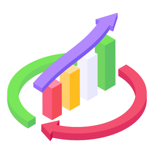 tabla de crecimiento icono gratis