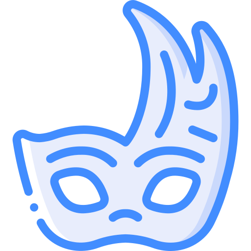 Mask Basic Miscellany Blue Icon