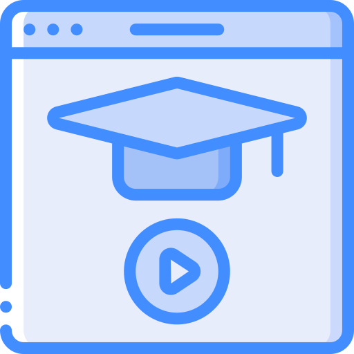 video educativo icono gratis