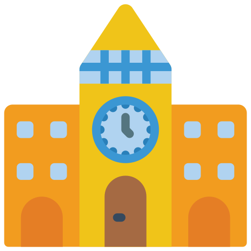 Town hall Basic Miscellany Flat icon