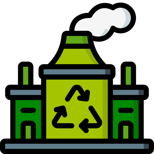 planta recicladora icono gratis