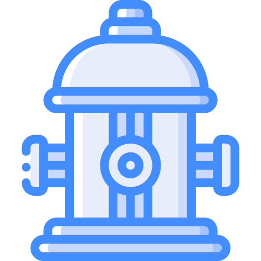 Fire hydrant Basic Miscellany Blue icon