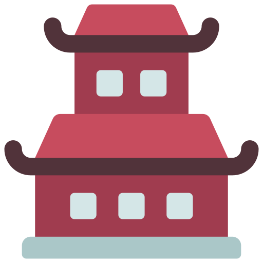 Temple Juicy Fish Flat icon