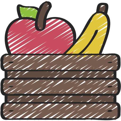 caja de frutas icono gratis