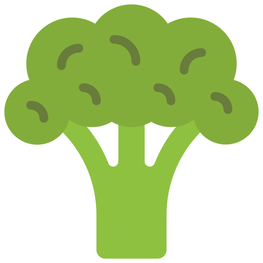 Broccoli Juicy Fish Flat Icon