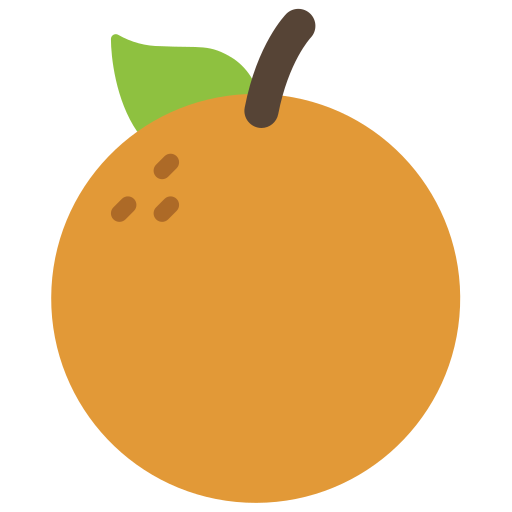 Orange Juicy Fish Flat Icon