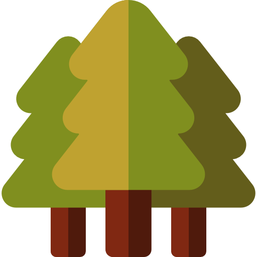 Pine tree Basic Rounded Flat icon