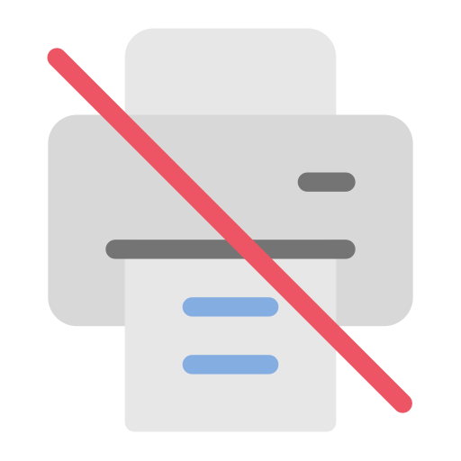 sin impresión icono gratis