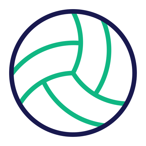 Volleyball Generic Outline Color icon