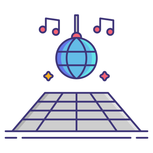 Dance Floor Flaticons Lineal Color Icon