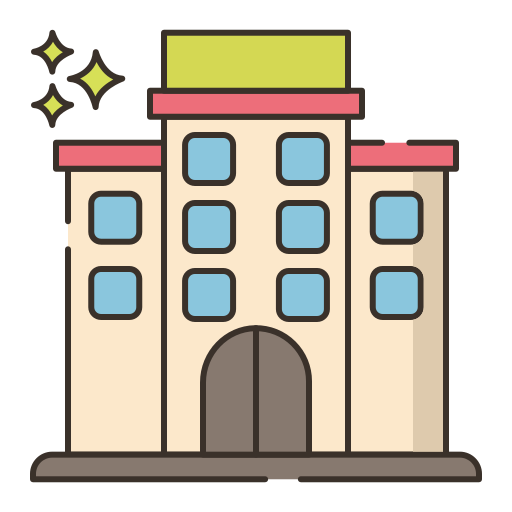 Hotel Flaticons Lineal Color icon