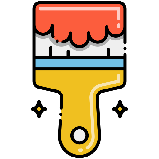 Paint brush Flaticons Lineal Color icon