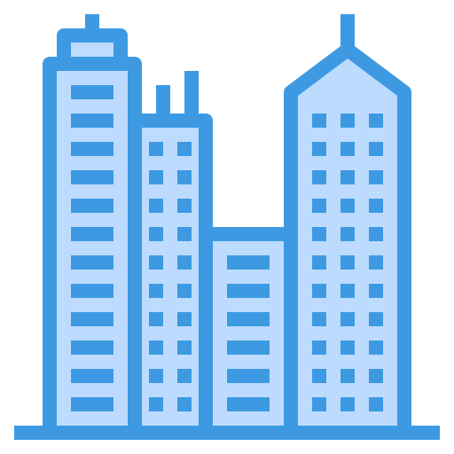 Skyscraper itim2101 Blue icon