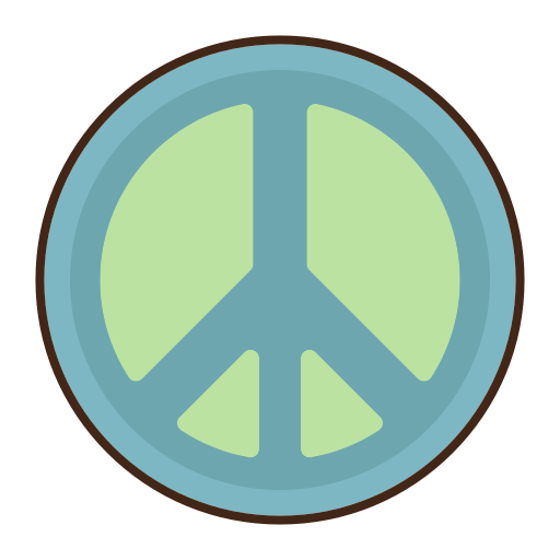 Peace sign Flaticons Lineal Color icon