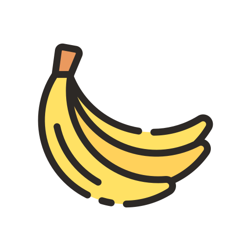 Ícones de banana em SVG, PNG, AI para baixar.