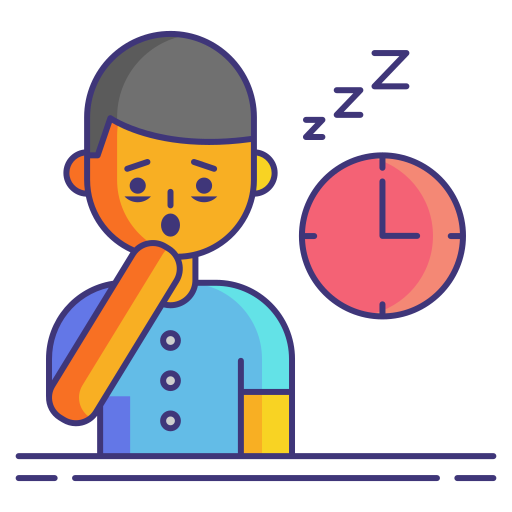 Sleep Deprivation Flaticons Lineal Color Icon 