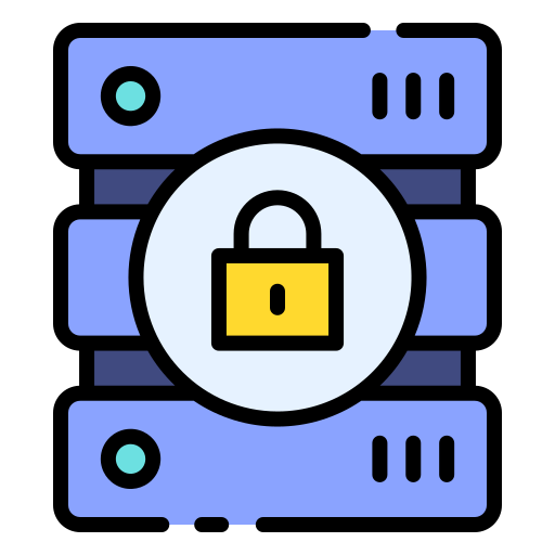 seguridad de datos icono gratis