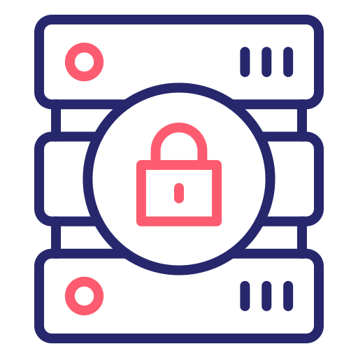 seguridad de datos icono gratis