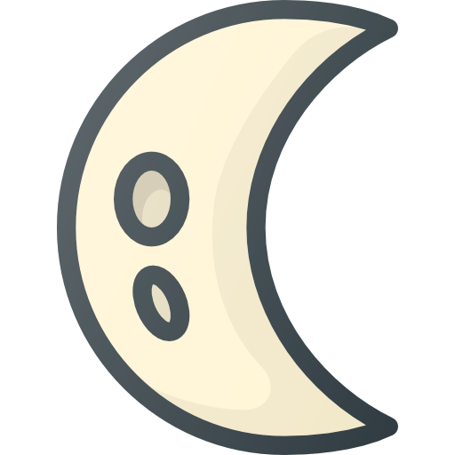 Half moon Those icons Lineal Color icon