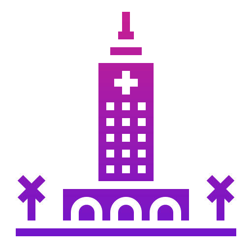edificio del hospital icono gratis