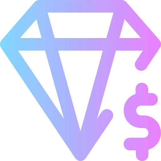 Diamond Super Basic Rounded Gradient icon