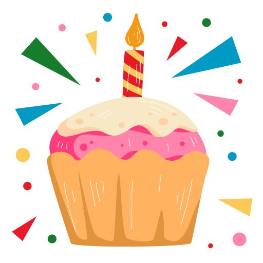 animated birthday cupcakes