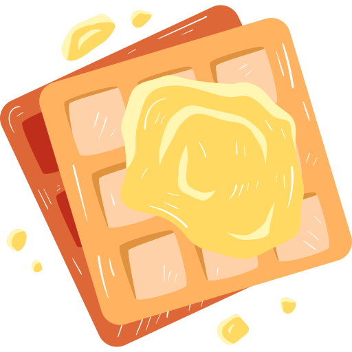 Waffle free sticker Waffle free sticker