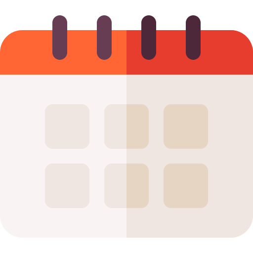 Calendar Basic Rounded Flat Icon