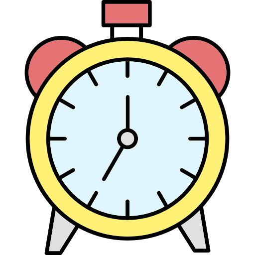 Table clock Generic Thin Outline Color icon