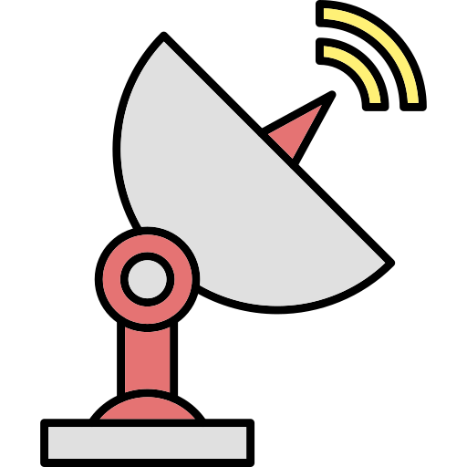 Satellite dish Generic Thin Outline Color icon