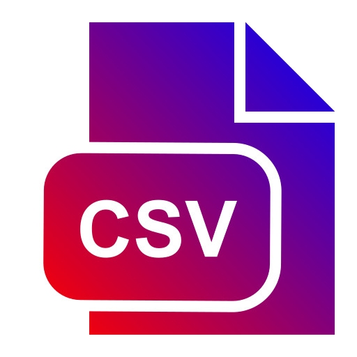 formato de archivo csv icono gratis