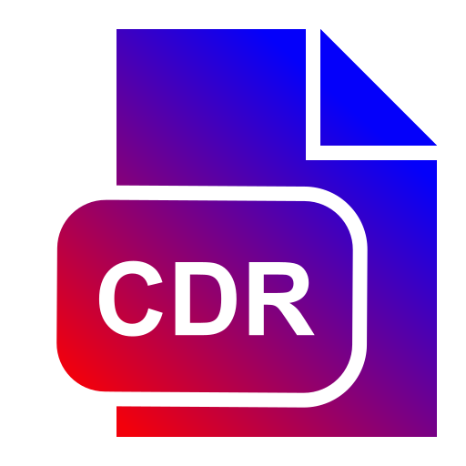 extensión de cdr icono gratis