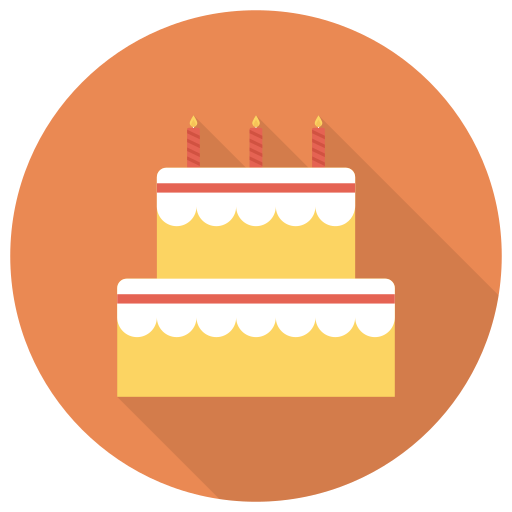 pastel de cumpleaños icono gratis