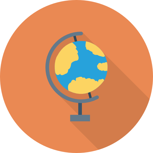 Earth globe Dinosoft Circular icon