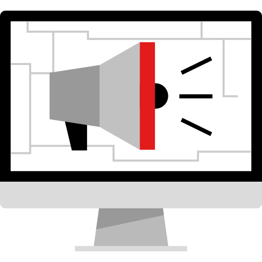 Marketing online free icon