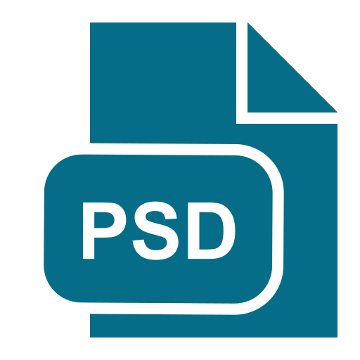 extensión psd icono gratis