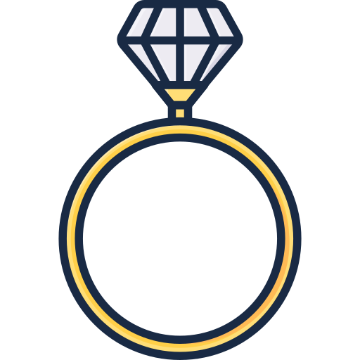 Diamond ring Generic Outline Color icon