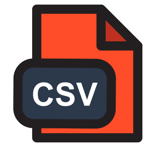 formato de archivo csv icono gratis