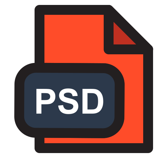 extensión psd icono gratis