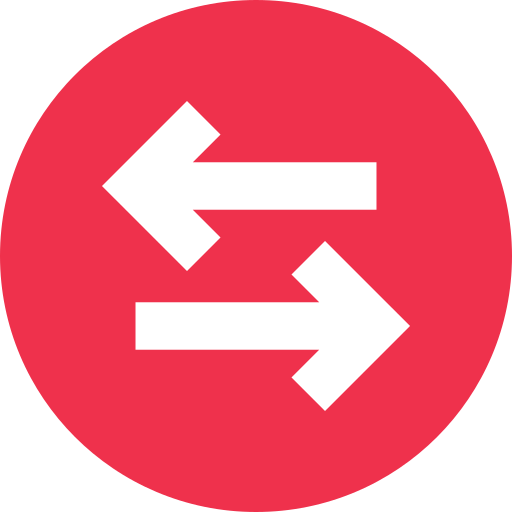 Left and right arrows Generic Flat icon