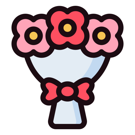 ramo de flores icono gratis