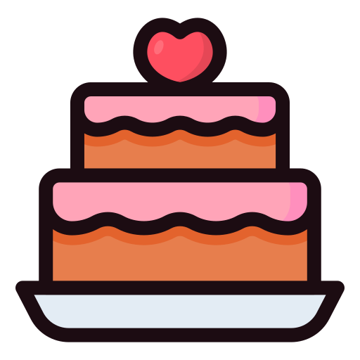 pastel de bodas icono gratis