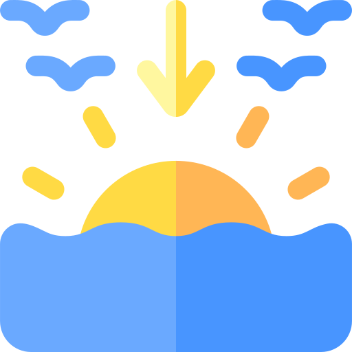 puesta de sol icono gratis