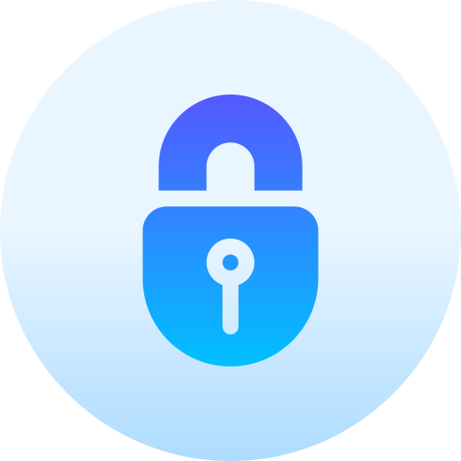 Lock Basic Gradient Circular icon