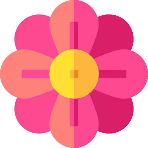 Flower Basic Straight Flat Icon