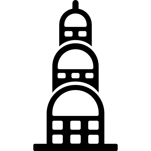 grupo de edificios de estilo antiguo y elegante icono gratis