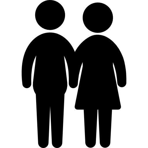 Couple silhouette free icon