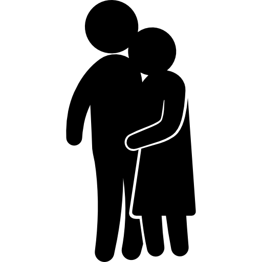 Abrazar, pareja - Iconos gratis de personas